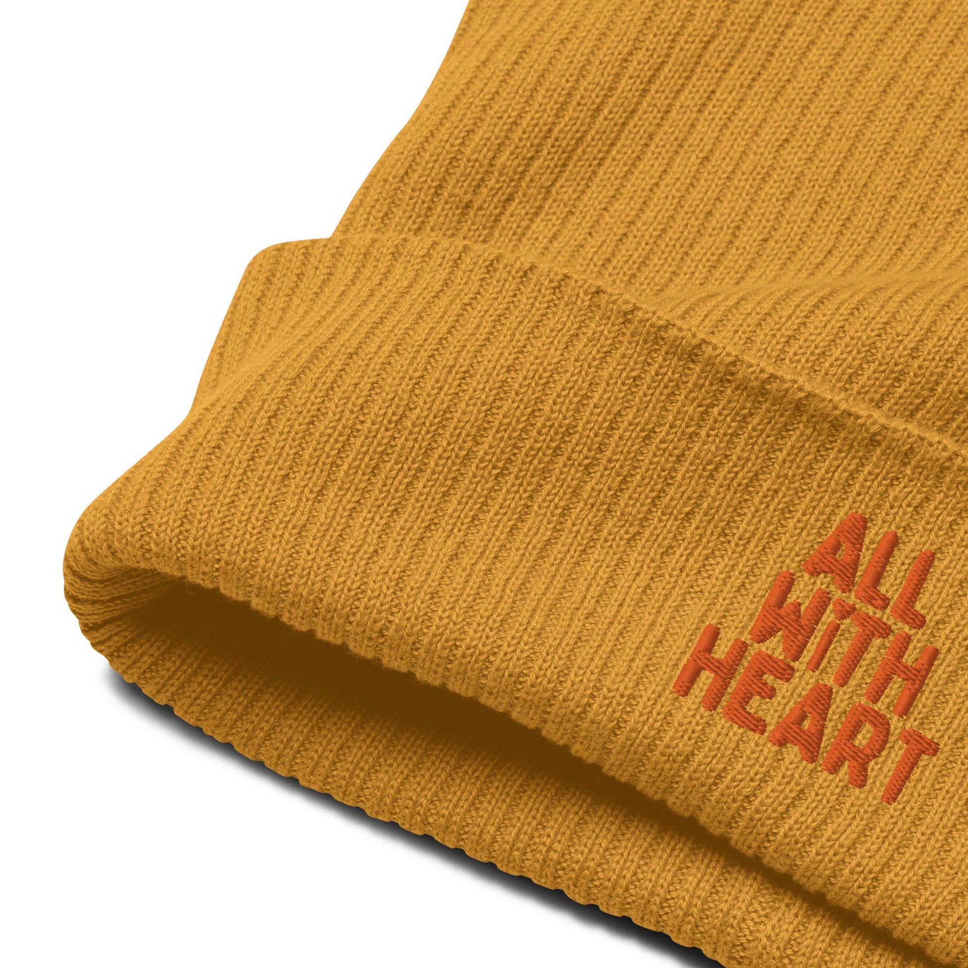 All With Heart Organic Ribbed Beanie - All With Heart