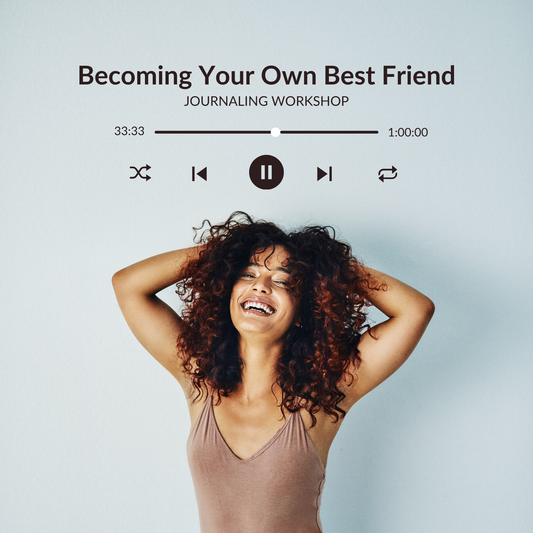 Digital journaling workshop titled Becoming Your Own Best Friend