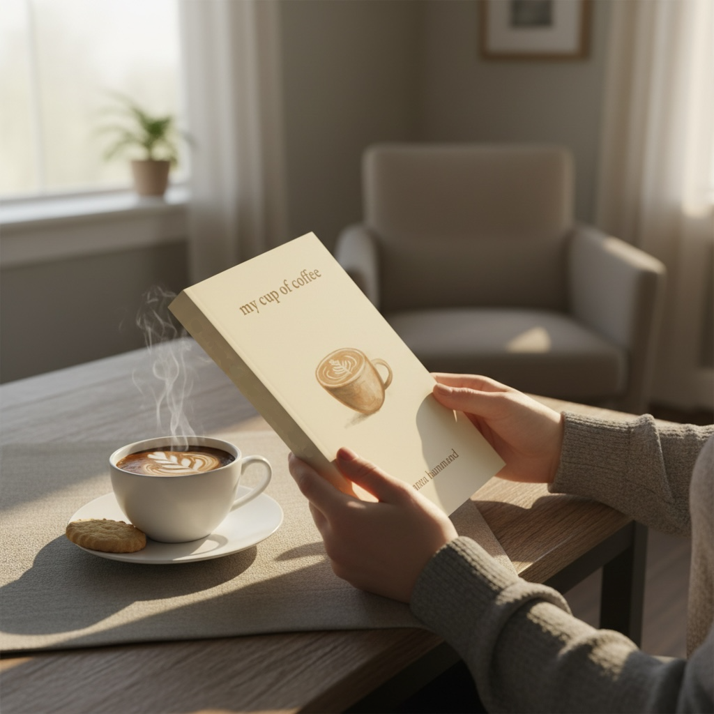 A poetry book cover titled My Cup of Coffee.