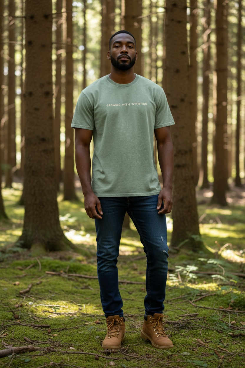 Growing With Intention Oversized Cotton Tee