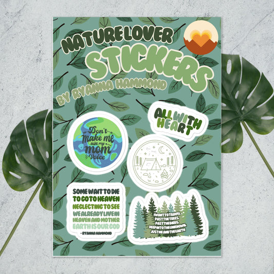Nature Lover Sticker Pack - All With Heart